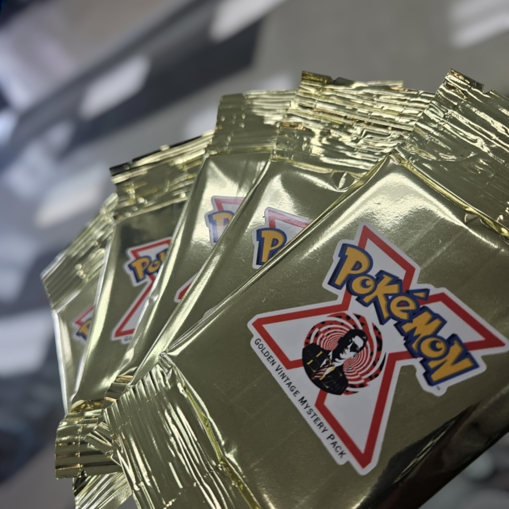 ✨️ Pokémon Mystery Vintage Gold 5 Pack - Picture 2 of 3